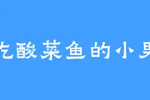 爱吃酸菜鱼的小男孩