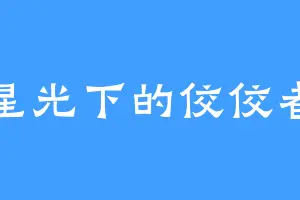 星光下的佼佼者