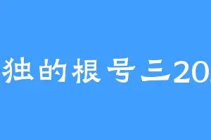 孤独的根号三2023