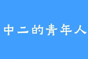 中二的青年人