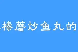 爱吃榛蘑炒鱼丸的婉晨