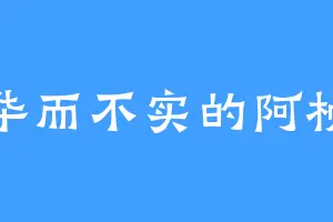 华而不实的阿桢