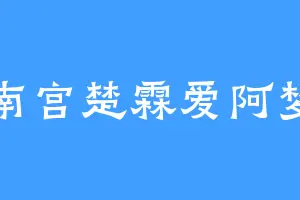 南宫楚霖爱阿梦
