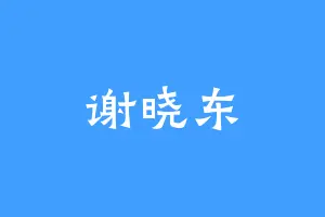 谢晓东