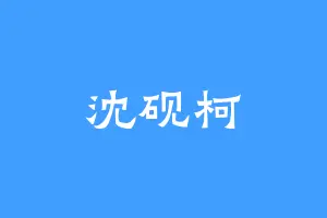 沈砚柯