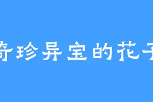 奇珍异宝的花子