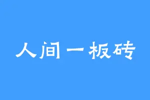 人间一板砖
