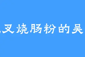 爱吃叉烧肠粉的吴公子