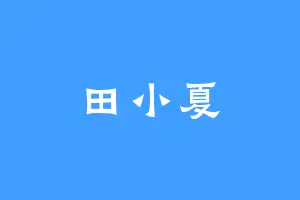 田小夏
