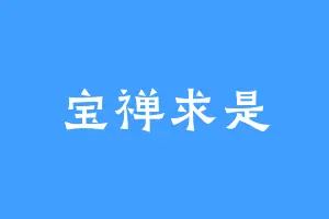 宝禅求是
