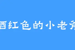 酒红色的小老斧