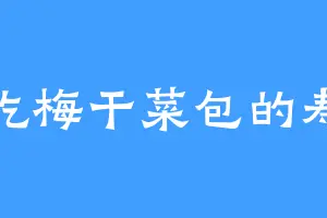 爱吃梅干菜包的寿元