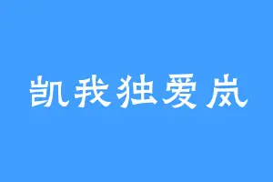 凯我独爱岚