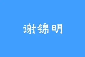 谢锦明