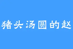 爱吃猪头汤圆的赵匡胤