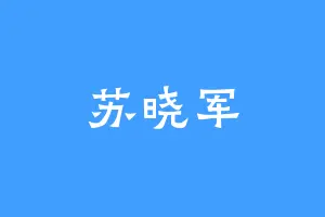 苏晓军