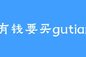 有钱要买gutiar