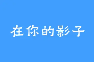 在你的影子