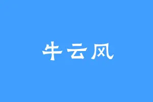 牛云风