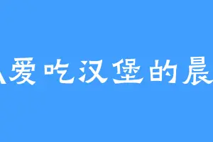 LA爱吃汉堡的晨晨