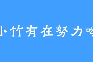 小竹有在努力呦