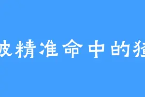 被精准命中的猹