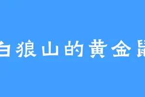 白狼山的黄金鼠